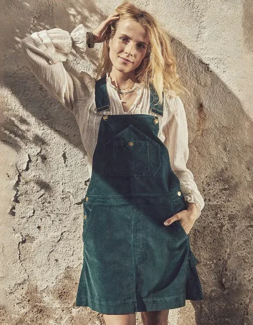 Faherty York Corduroy Pinafore Dress